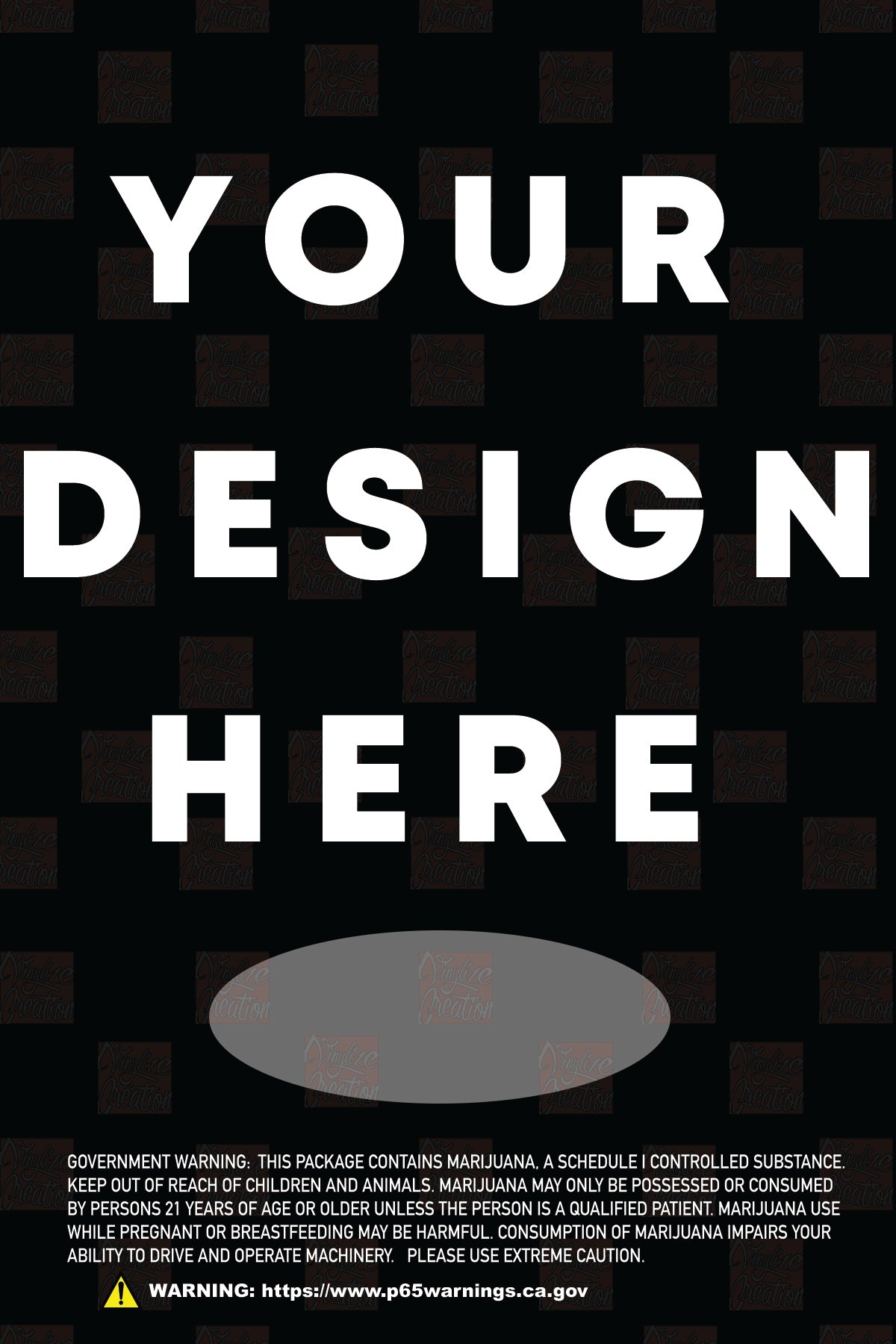 Custom Mylar Bag - Your Own Design Half oz (5x8)