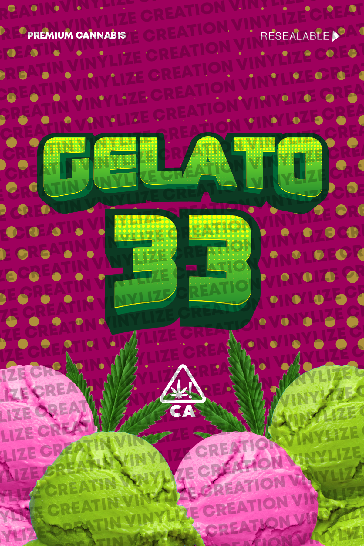 Custom Mylar Bag - Gelato 33