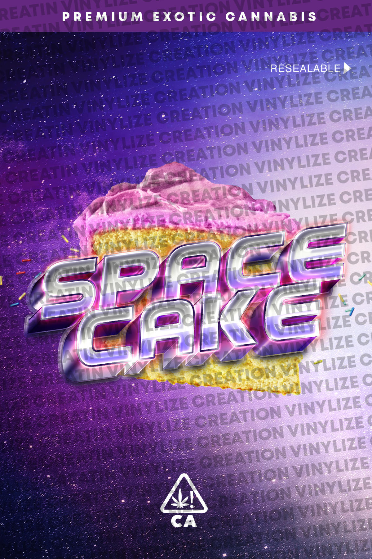 Custom Mylar Bag - Space cake