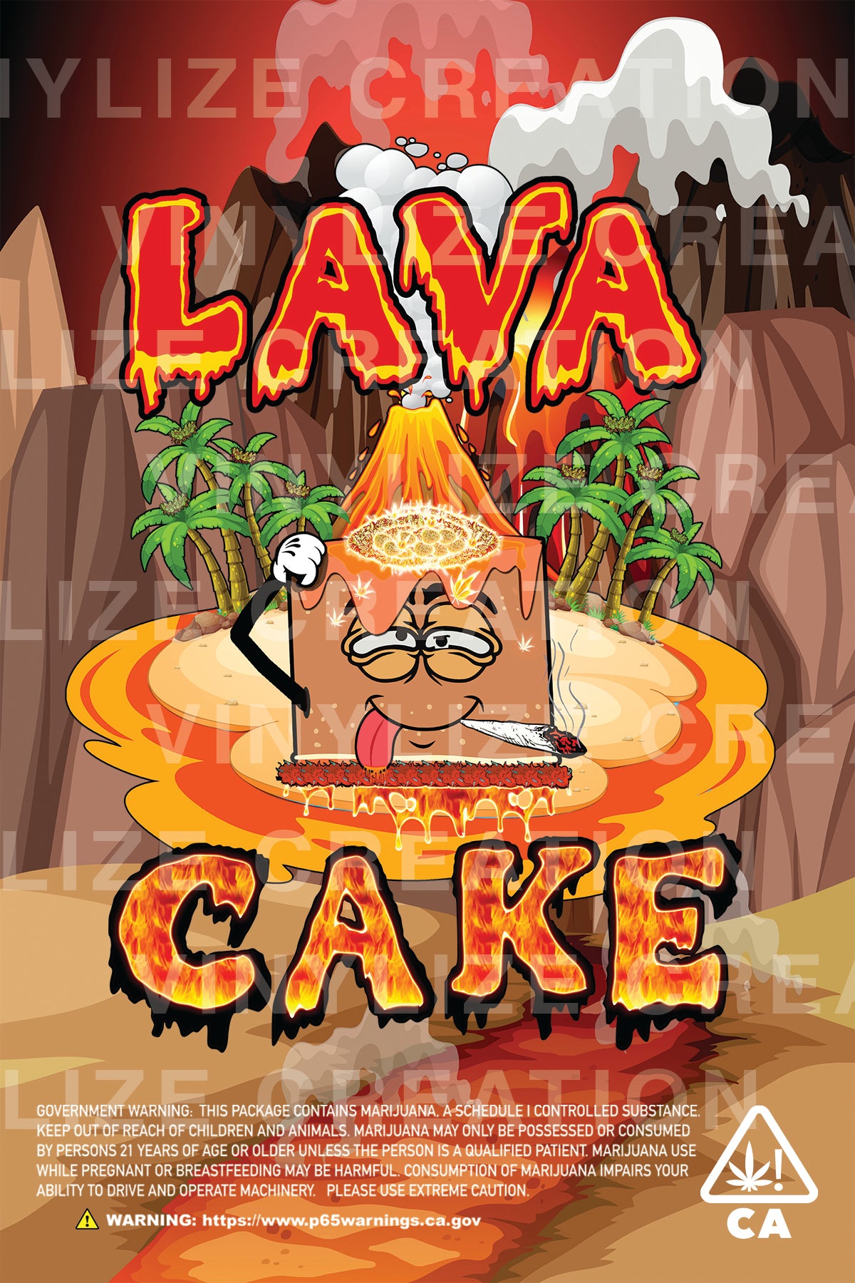 Custom Mylar Bag - LAVA CAKE